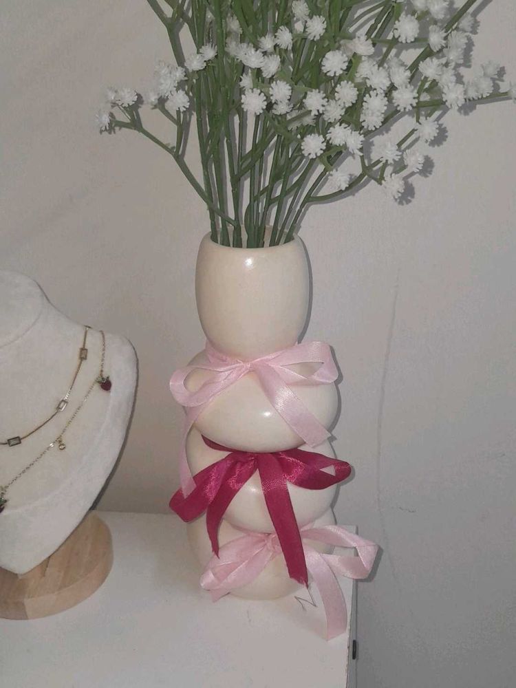 combo Flower bunch &amp; Cute Vase with Bows