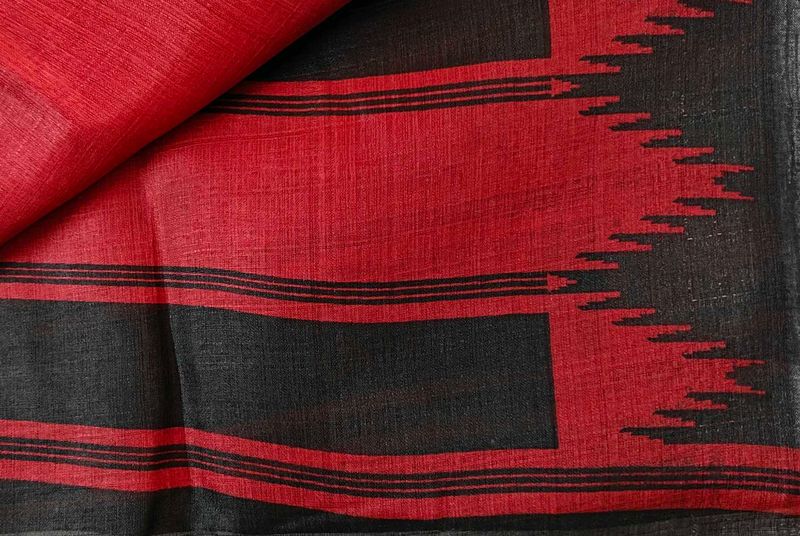 Red Black Saree