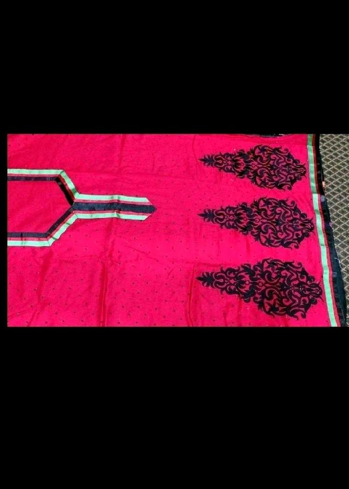 Pink Embroidered Kurti Top