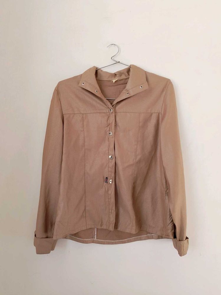 Branded Beige Jacket Top.