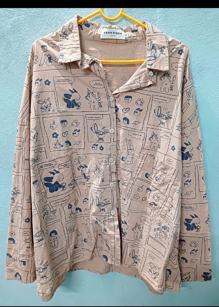 Doodle Print Shirt New