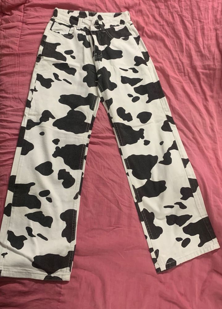 Cow Print Stylish Jeans