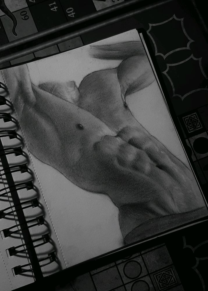 &#34;Strength In Form&#34; Pencil Sketch On 11×15cm