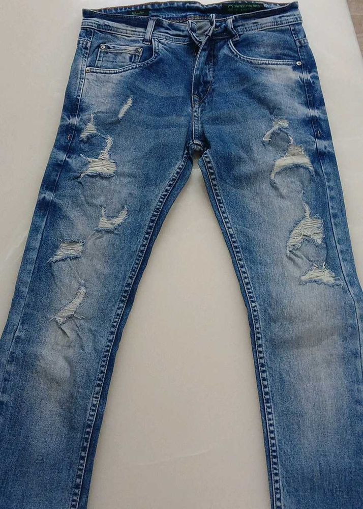Ripped Denim Jeans