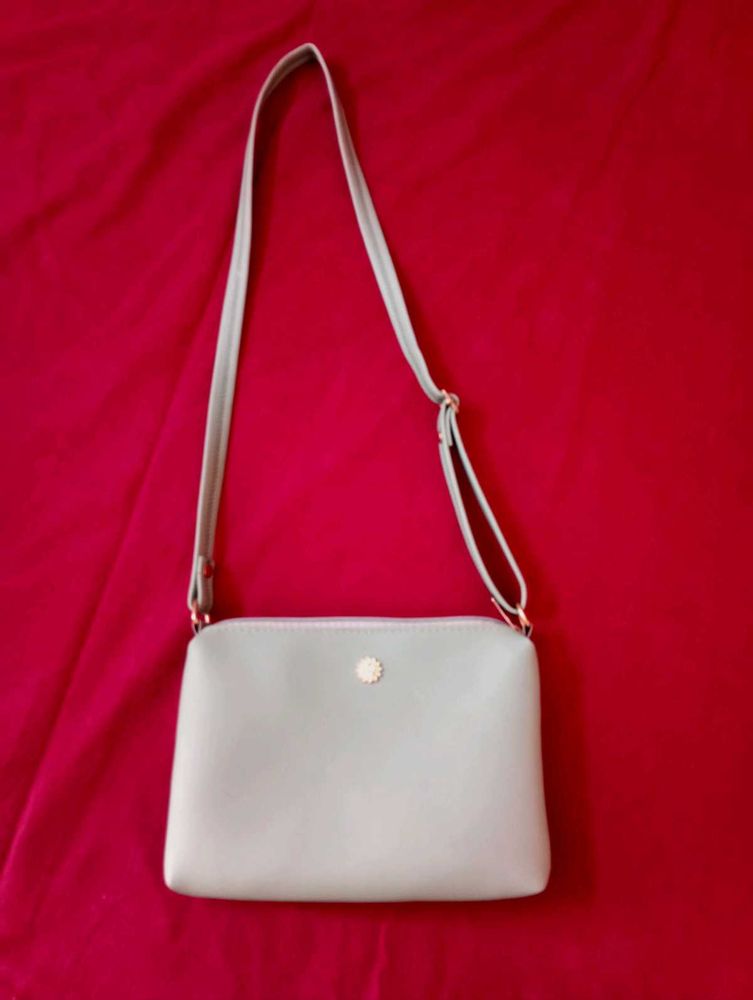 Simple Light Gray Crossbody Bag
