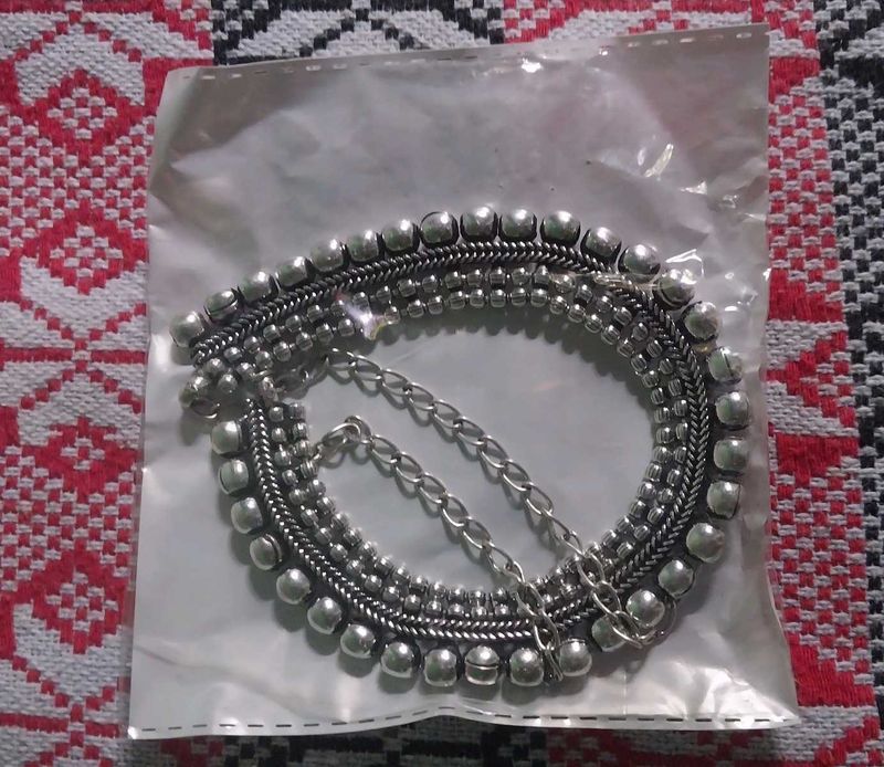 Set of 2 Silver Oxidised Necklaces