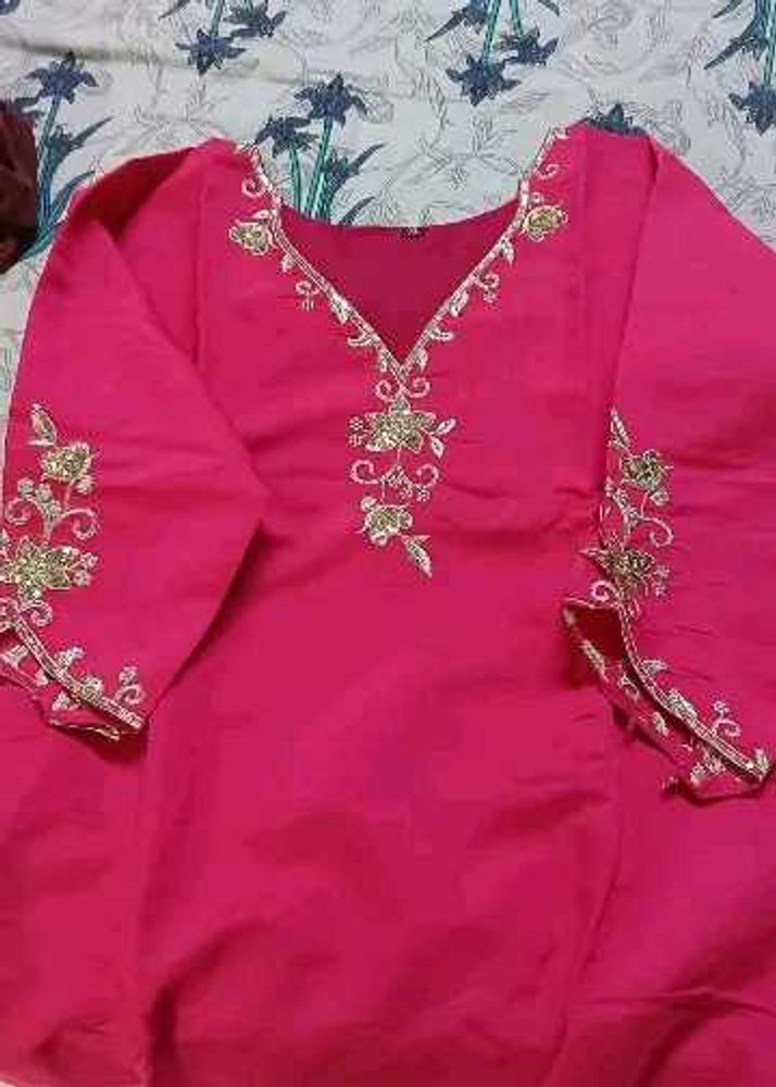 Brand New Kurta Set With Pant And Worked Dupatta