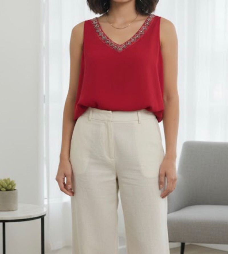 Chic stone Embellished Top