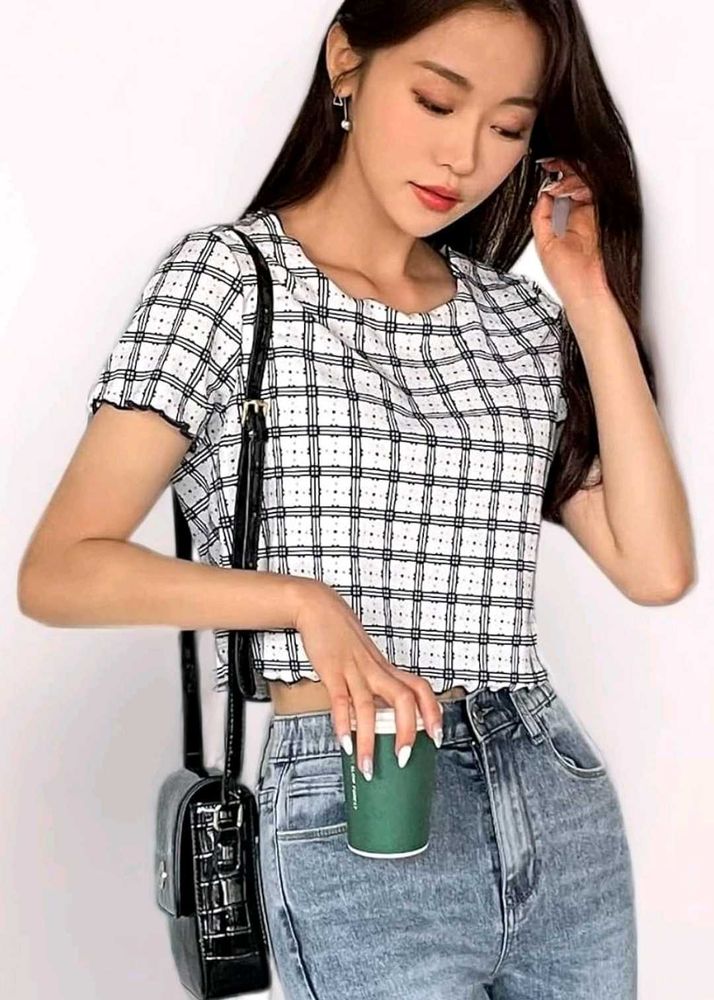 White Crop Tshirt