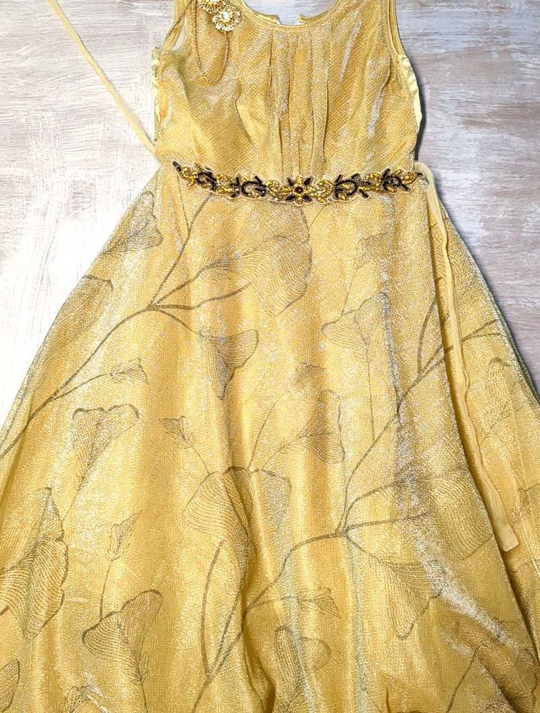 Golden Flower Girl Dress