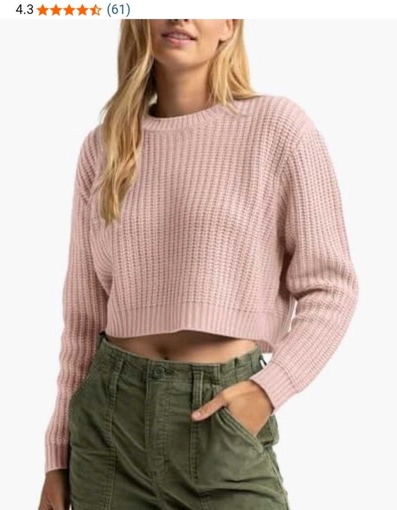 Cute Cropped Knit Sweater