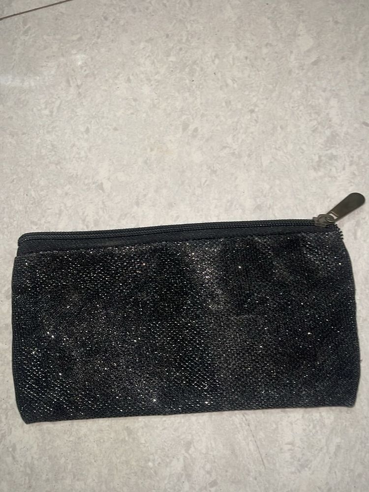 Sparkly Black Pouch