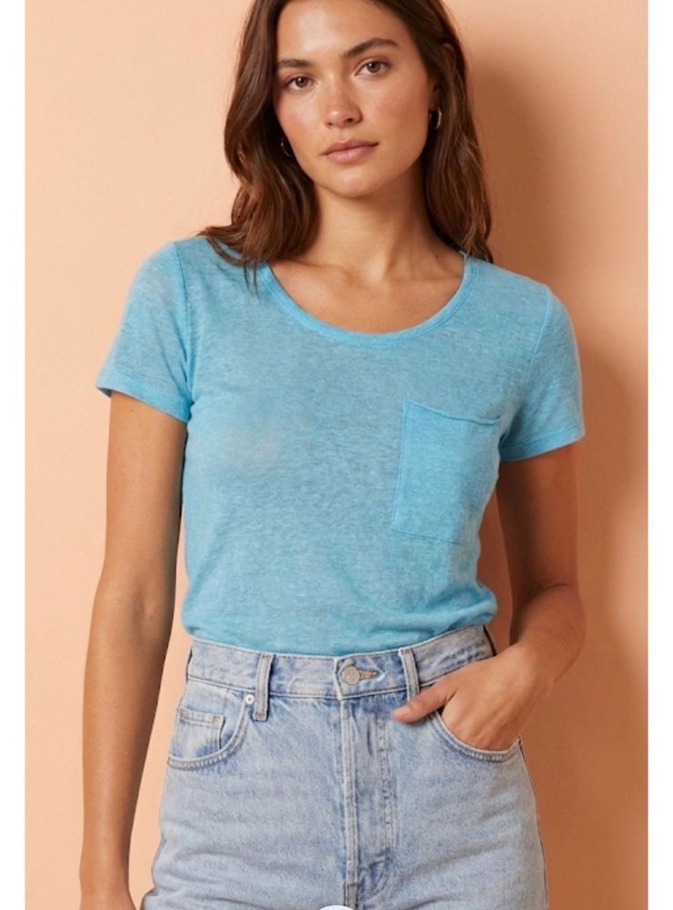 Beautiful Teal Pocket Tee
