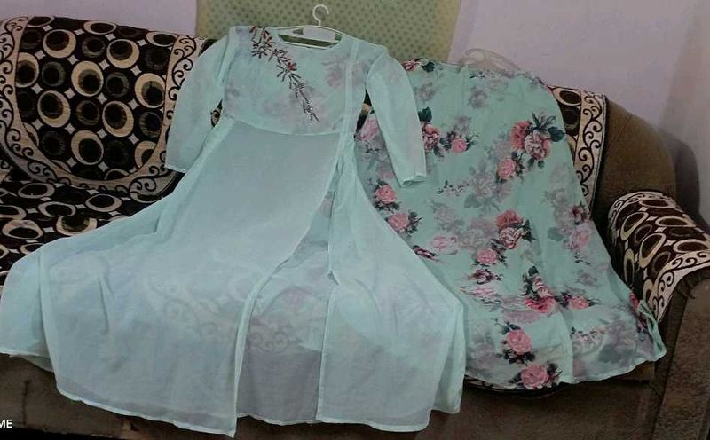 Very Beautiful Long Said Kat Kurti With Skirts
