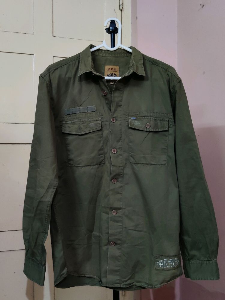 mens solid rugged shirt