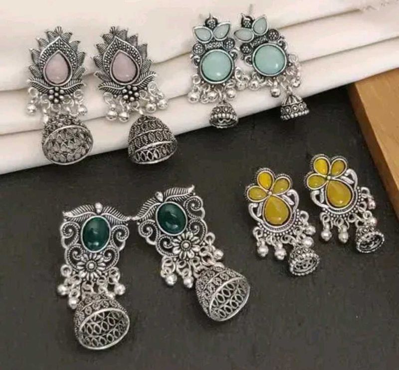 Boho Jhumka Earring Set