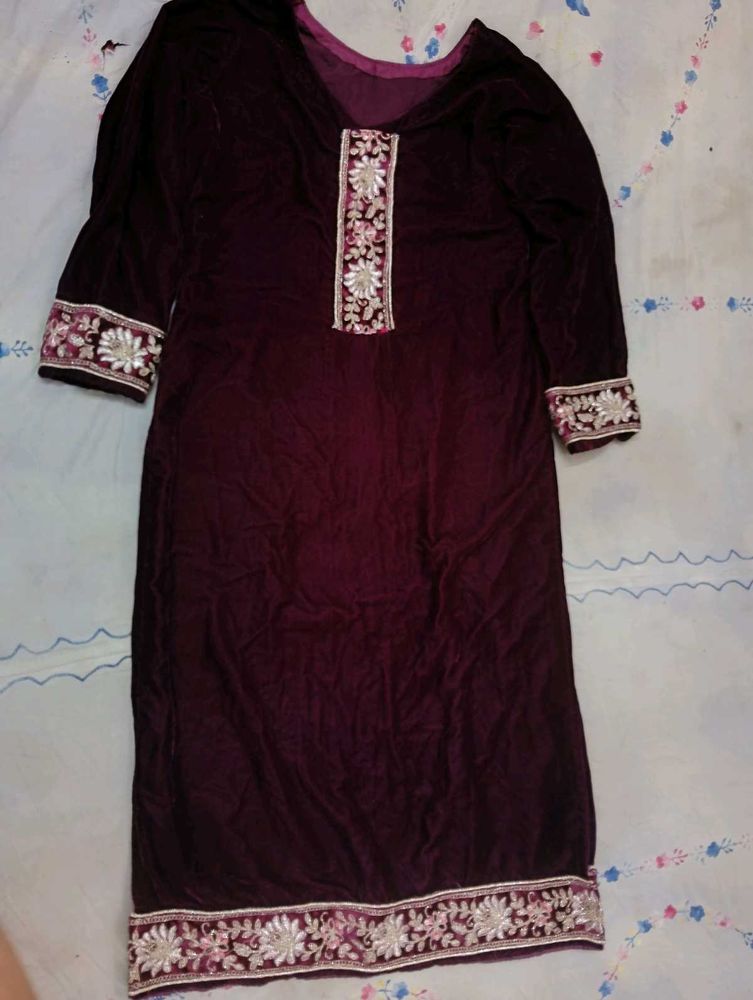 Elegant Velvet Kurta
