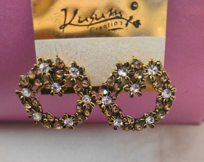 Vintage Style Floral Earrings