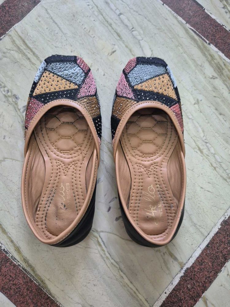 Colorful Embroidered Flats