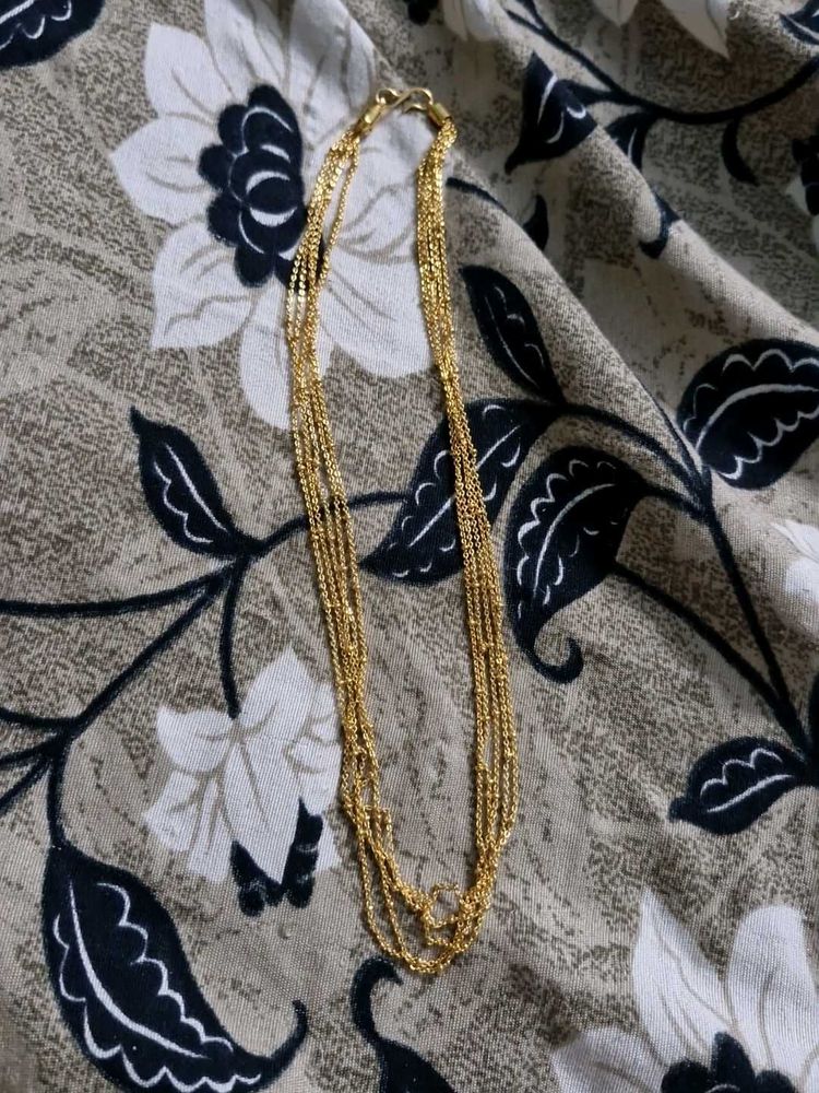 Five Layered Gold Coated Necklace