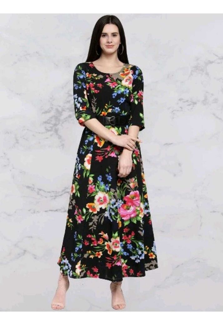 Floral Print Midi Dress