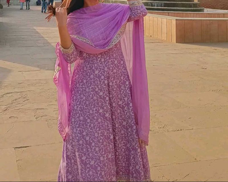 Cotton Anarkali Suit Set