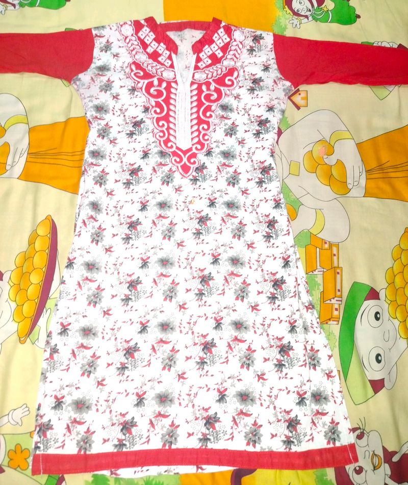 Embroidered Cotton Kurti
