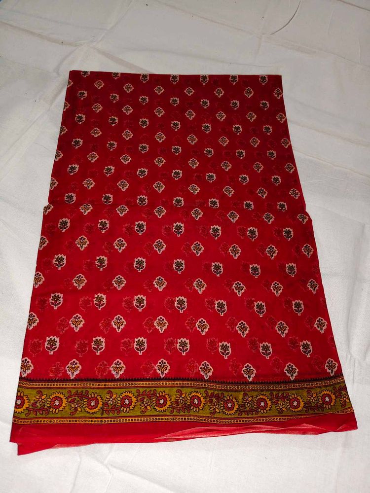 Red Floral Print Fabric