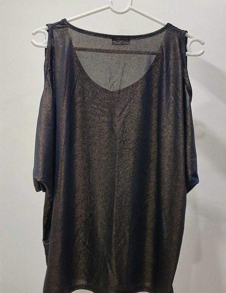 Metallic Sheer Top