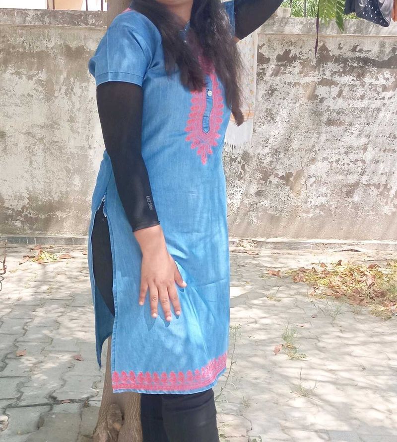 Denim Kurta
