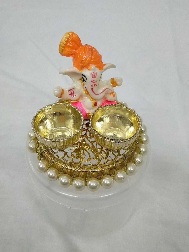 Ganesha roli chawal plate / Showpiece