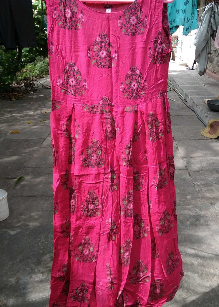 Floral Print Pink Dress