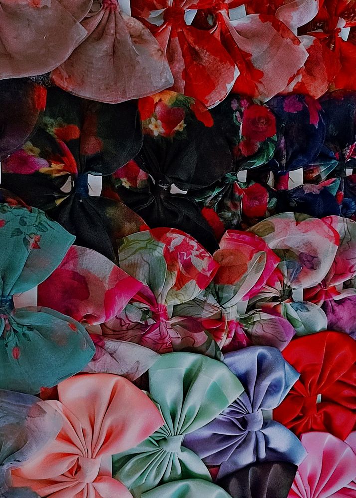 Pack Of 10 Georgette Bow Clips