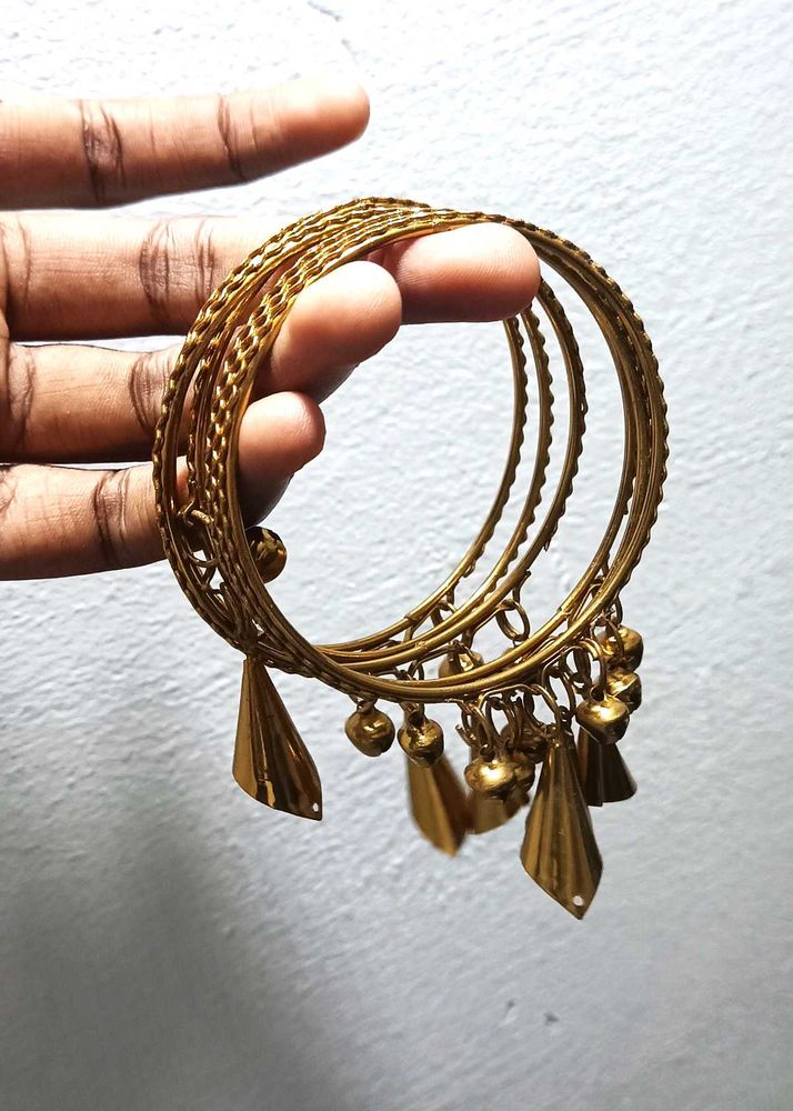 Golden Charm Bangles