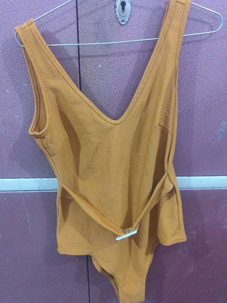 Stylish Mustard Bodysuit