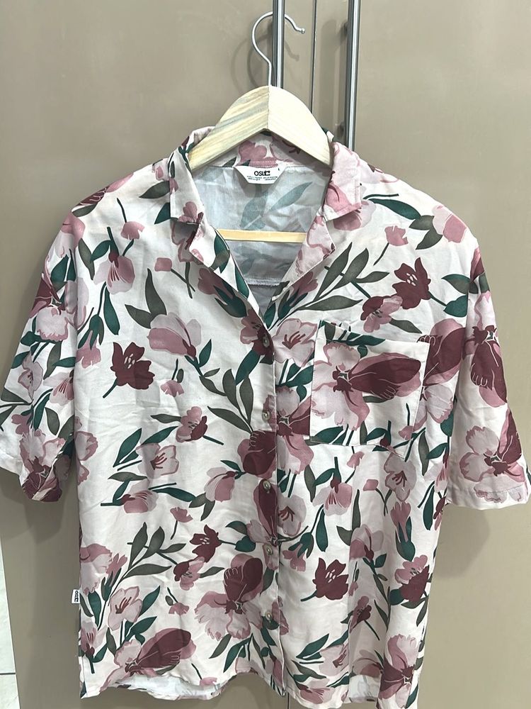 Floral Short Sleeve Button-Down