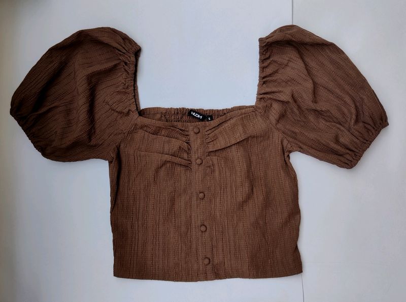 Brown crop top