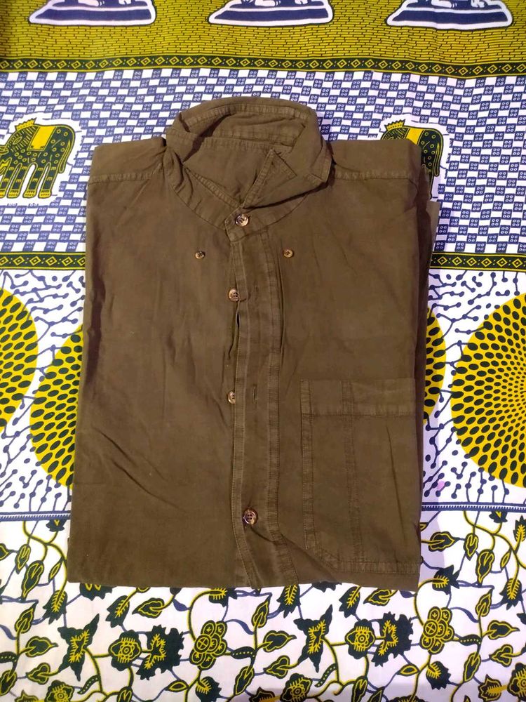 Olive Green Casual Shirt