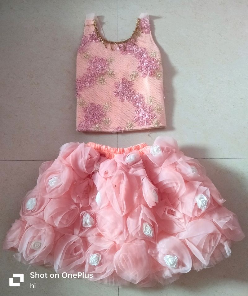 Cute Pink Floral Toddler Outfit