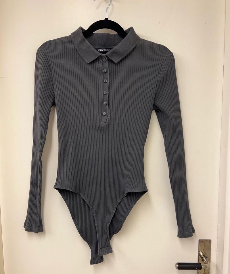ZARA GREY BODYSUIT- MEDIUM