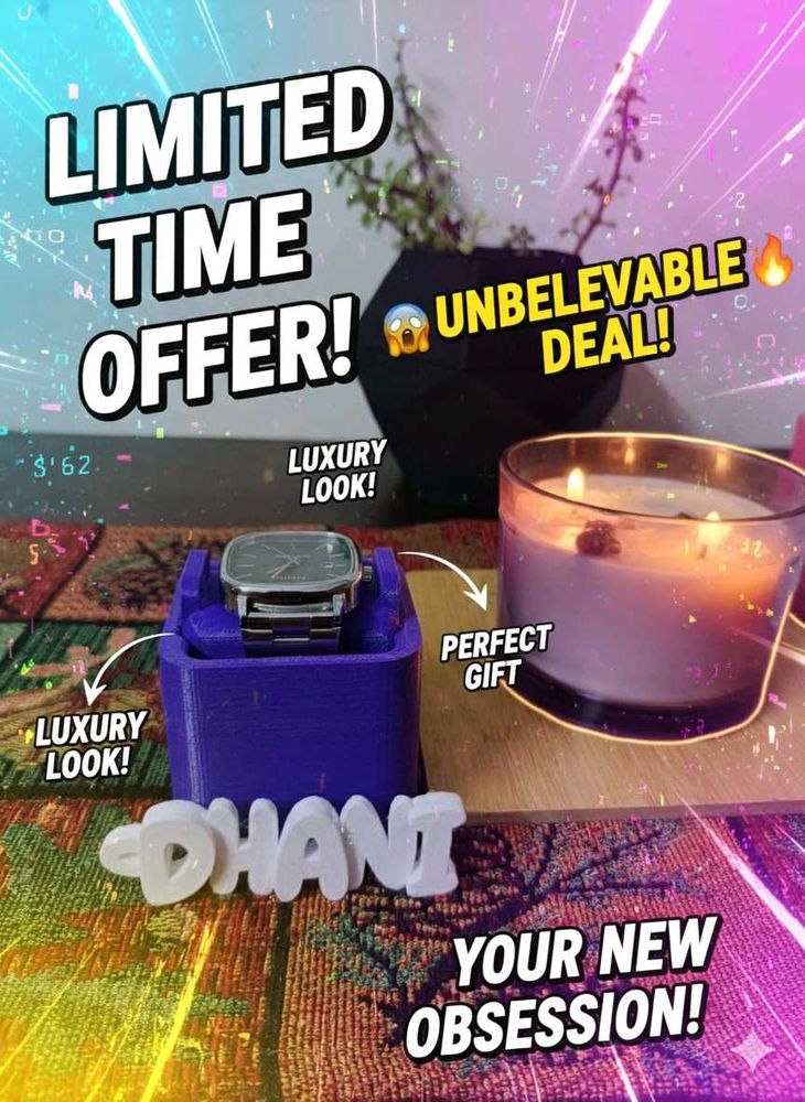 Stylish Men&#39;s Watch with 3d printing gift box