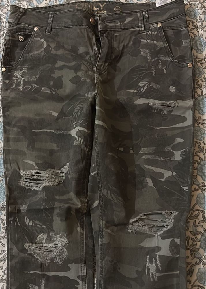 Camo Ripped Jeans