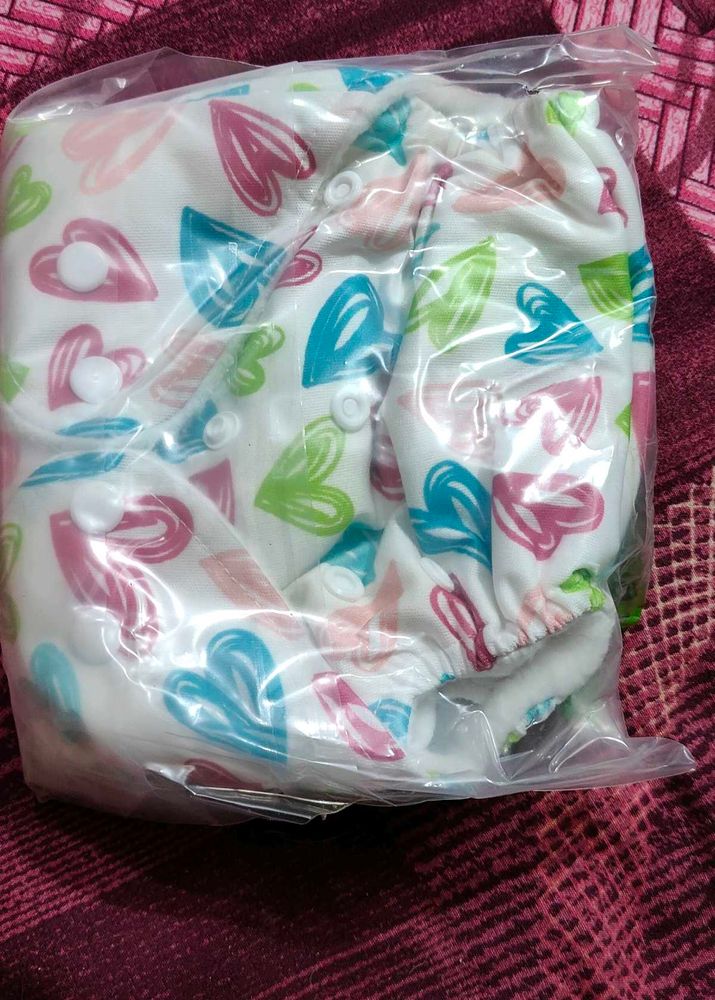 Cloth Diaper with Heart Design