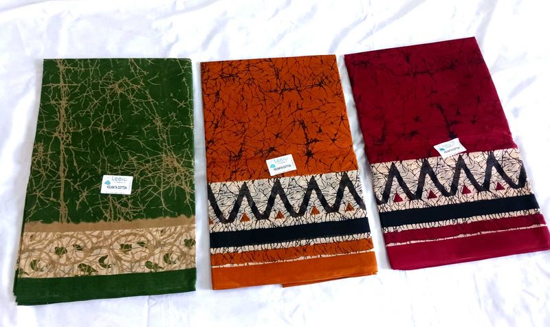 New Cotton Silk Mix Saree With Blouse Pack Of 3