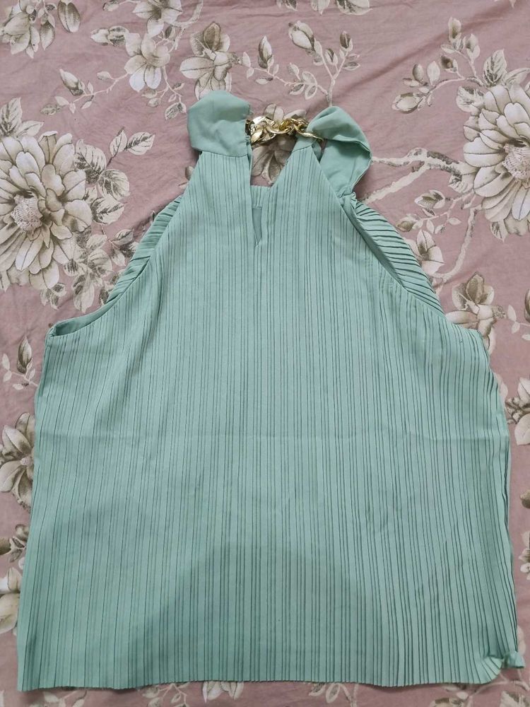 Mint Green Chain Halter Top