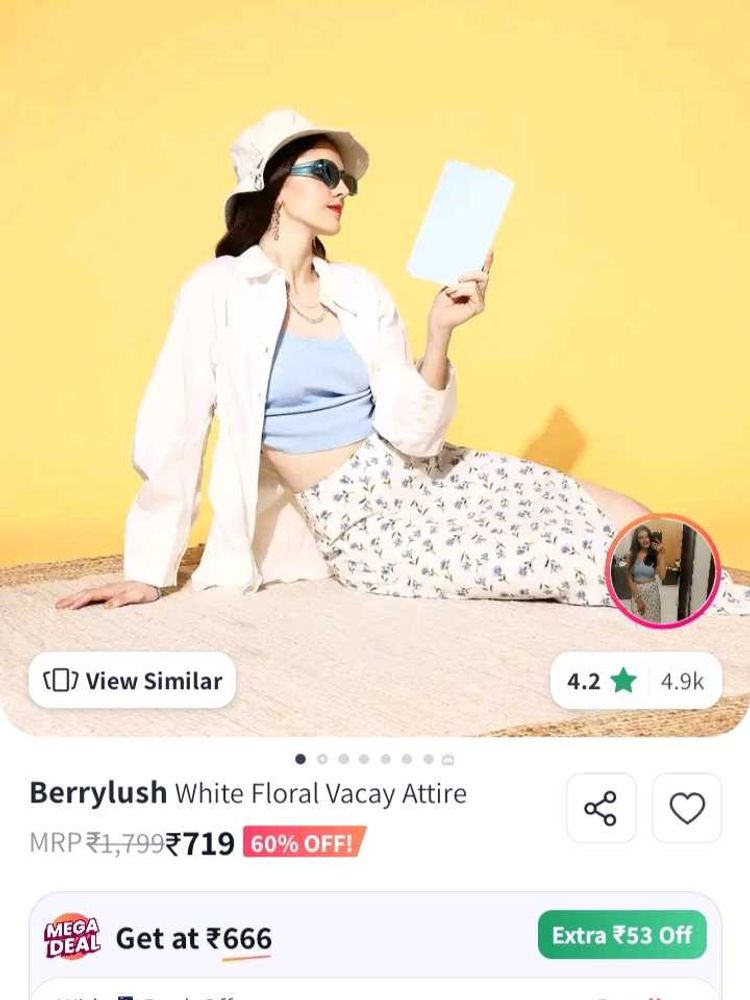 Berrylush Floral Skirt Set