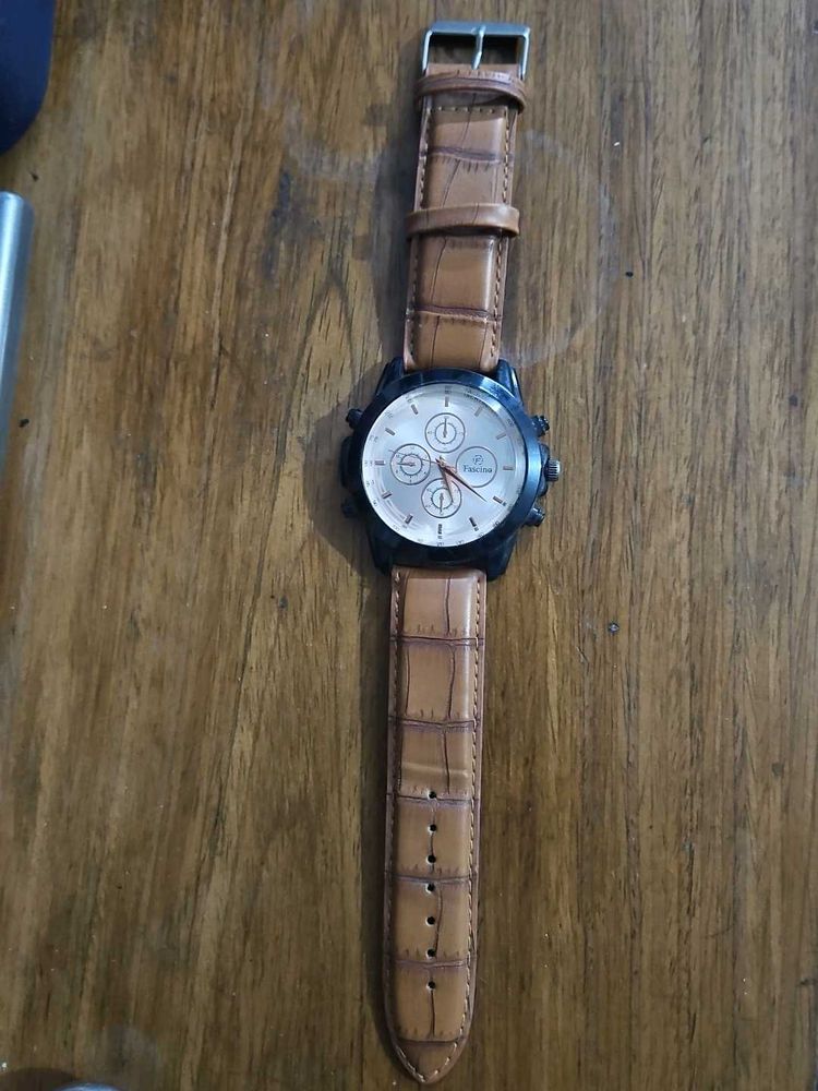 Fascino Men&#39;s Watch Brown Leather