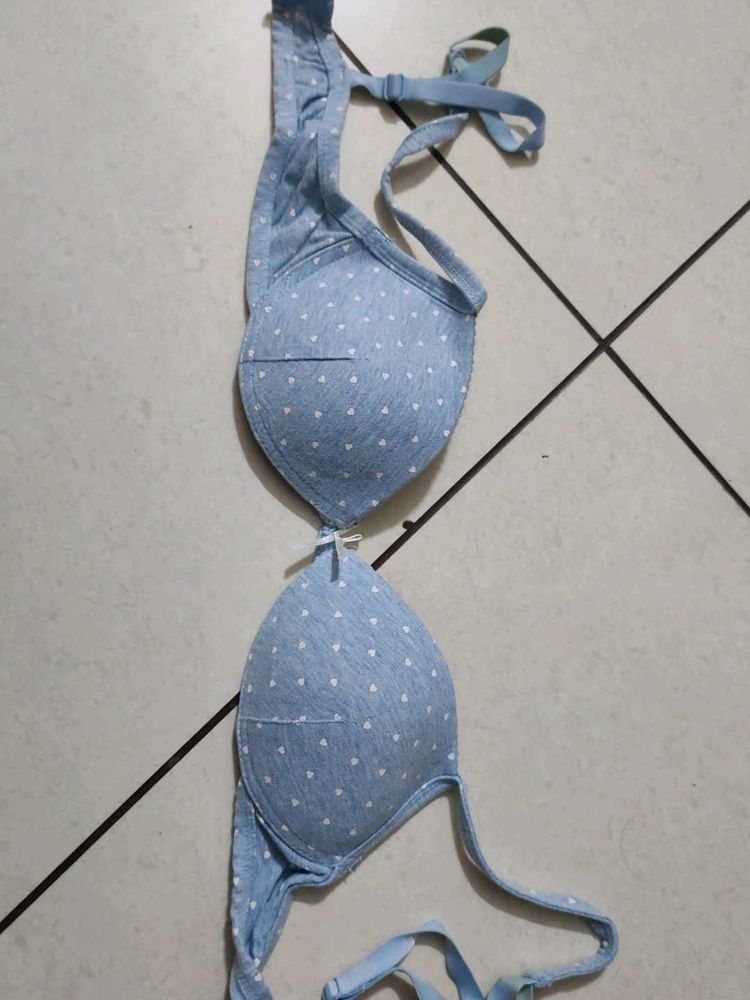 Cute Blue Polka Dot Bra