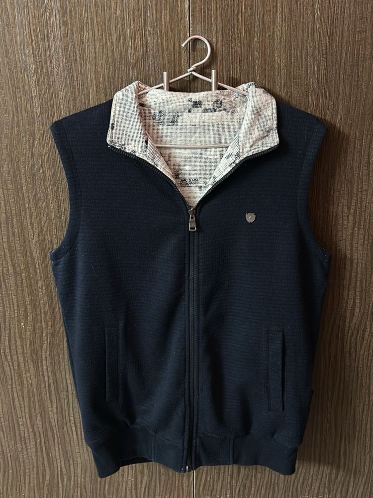 Navy Zip-Up Vest