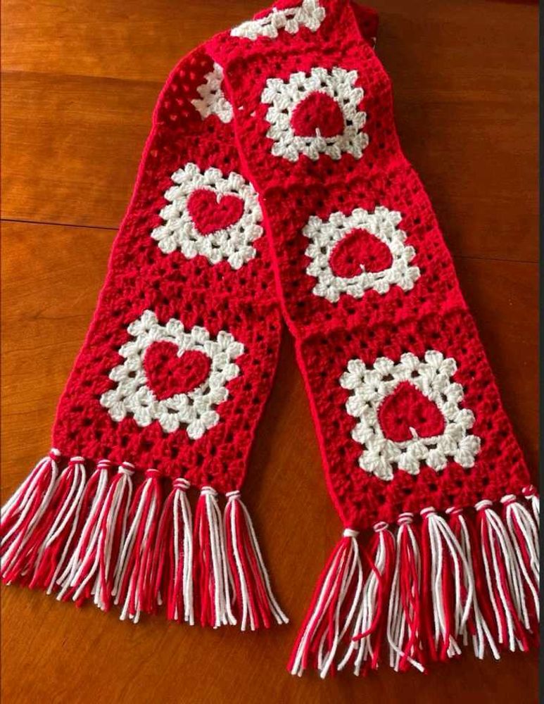 Red Heart Crochet muffler
